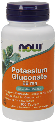 Potassium Gluconate 99 mg 100 tabs NOW