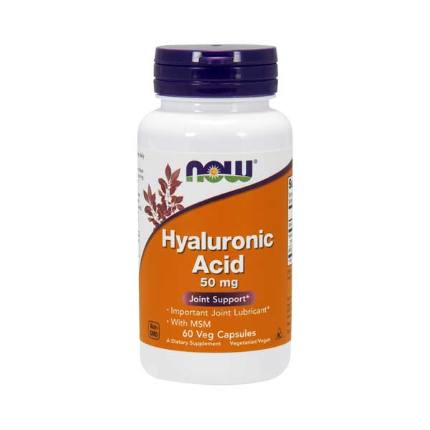Hyaluronic acid 50 mg+MSM 60 caps NOW