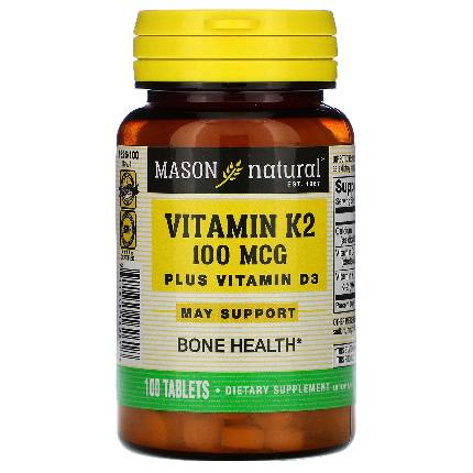 Vitamin K2 100 mcg 100 tab MASON