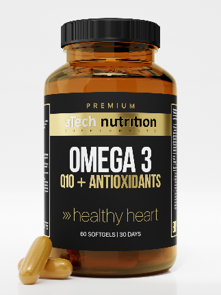 Omega 3 (65%+Q10) 60 cap aTech Nutrition