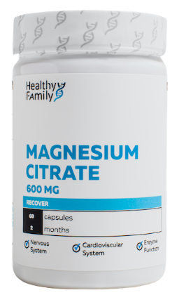 Magnesium Citrate 600 mg 60 капсул Healthy Family