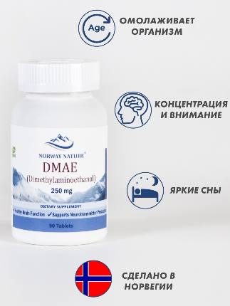 DMAE 250 mg 90 tab Norway Nature