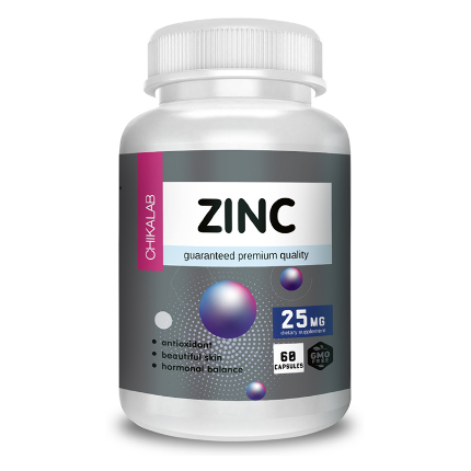 Комплексная пищевая добавка Zn 25 мг 60 капс CHIKALAB