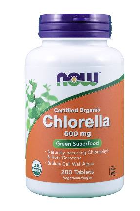 Organic Chlorella 500 mg 200 tab NOW
