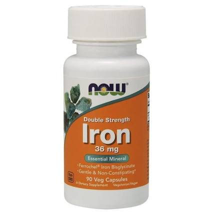 Iron 36 mg 90 tabs NOW