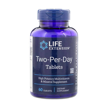 Two-Per-Day Multivitamin 60 tab Life extension