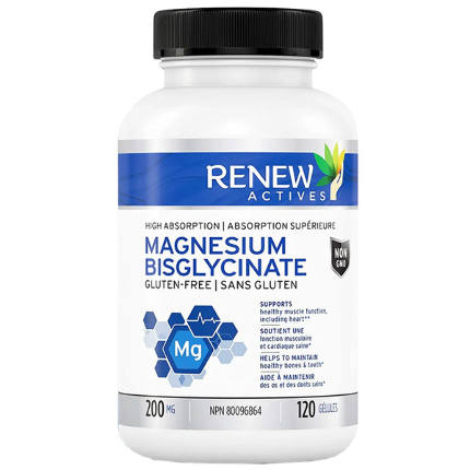 Magnesium Biglycinate 120 caps Renew Actives