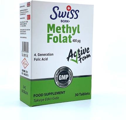 Methyl folat 30 tab Swiss Bork