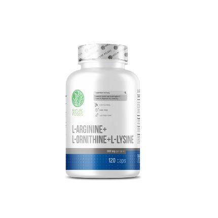 Arginine+Ornitine+Lysine 120 caps Nature Foods