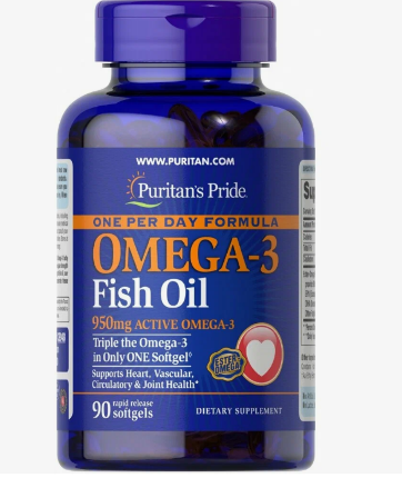 Double Strength Omega-3 Fish Oil 1200 mg 90 caps Puritans Pride