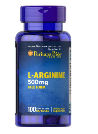 L-Arginine 500 мг 100 капсул Puritans Pride