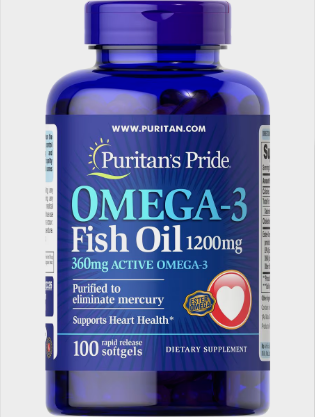 Omega-3 Fish Oil 1200 мг 100 капсул Puritans Pride