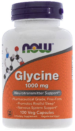 Glycine 1000 mg 100 caps NOW