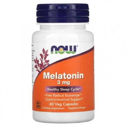 Melatonin 3 mg 60 caps NOW