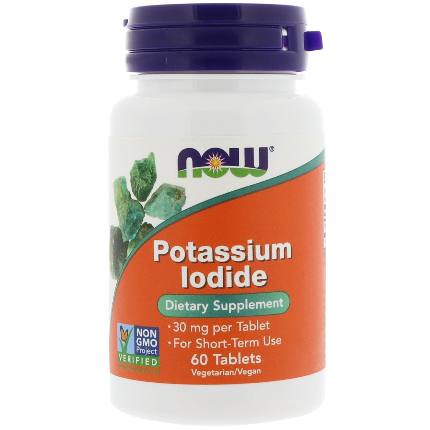 Potassium Iodine 30 mg 60 tabs NOW